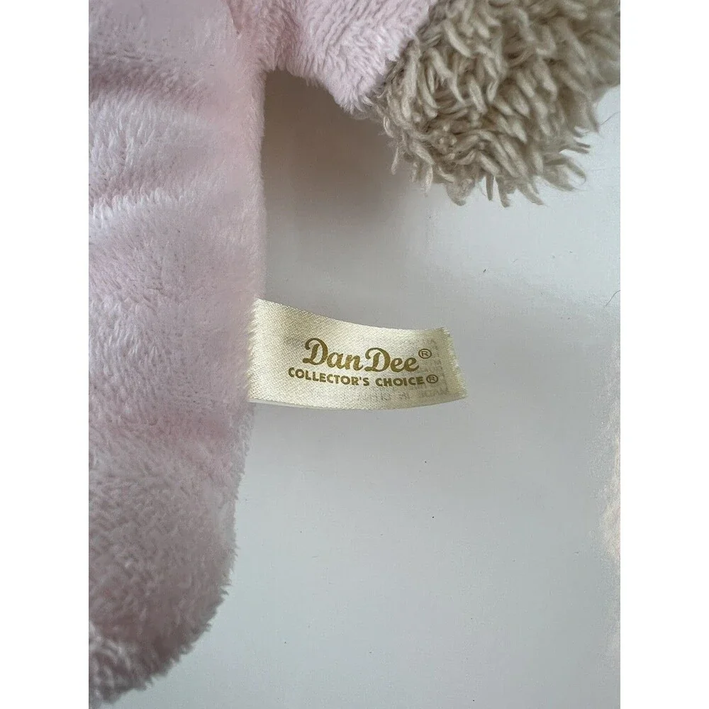 Dan Dee Pink Plush Stuffed Animal My First Bunny Satin Ears Rattle Baby Lovey